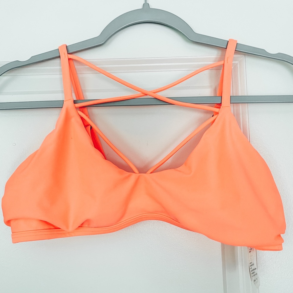 Hollister- Strappy Scoop Bikini Top- Coral